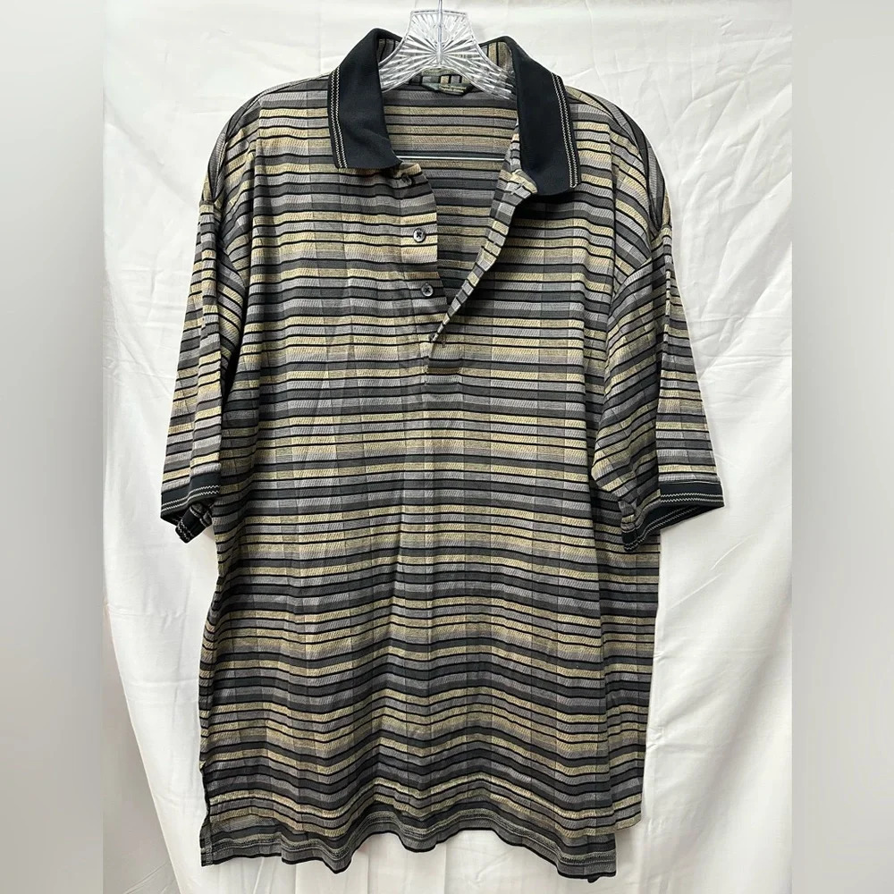 Descente International Collection Egyptian Cotton Polo Golf Shirt Men’s L